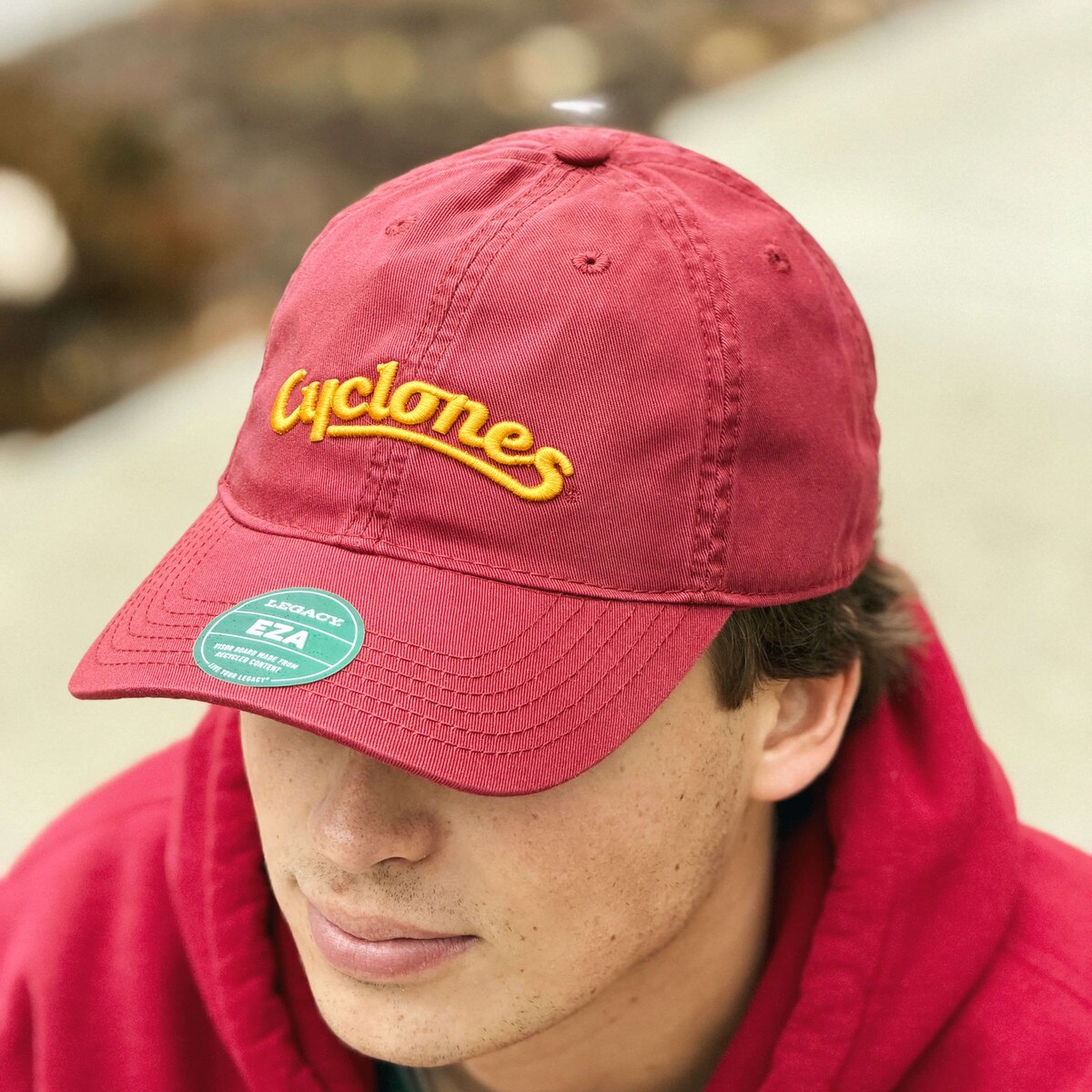 Legacy Cyclones Script Cardinal Unstructured Hat